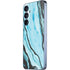 Aqua Blue Marble Ink Galaxy A55 5G Skin